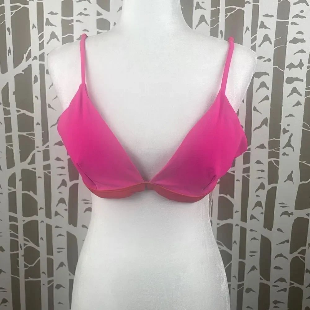 Old Navy Triangle Bikini Top XXL Hot Pink Red NEW